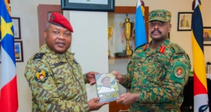 Uganda’s Military Diplomacy: CAR Chief Meets Uganda’s Counterpart Gen Muhoozi Kainerugaba,Discuss Further Cooperation.